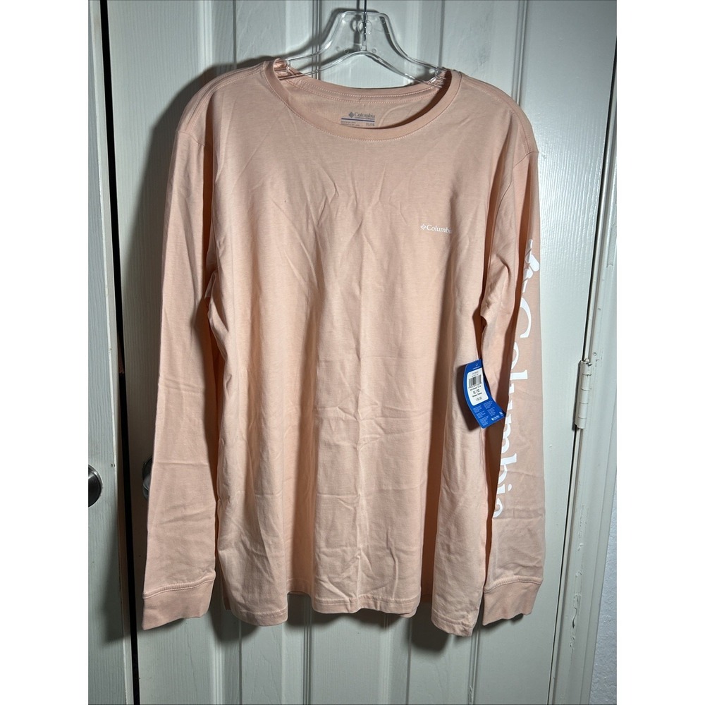 Columbia North Cascades NWT Cotton Long Sleeve TShirt Pink Sz XL